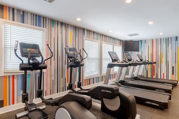 Well equipped fitness center
